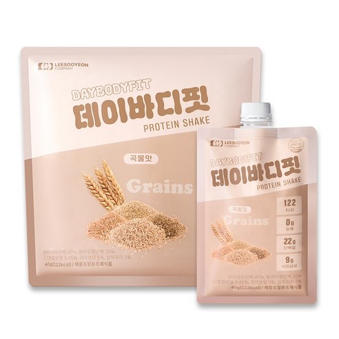 데이바디핏 분리유청 단백질 쉐이크 식사대용 프로틴 파우더 곡물맛 1팩 (7개입)
