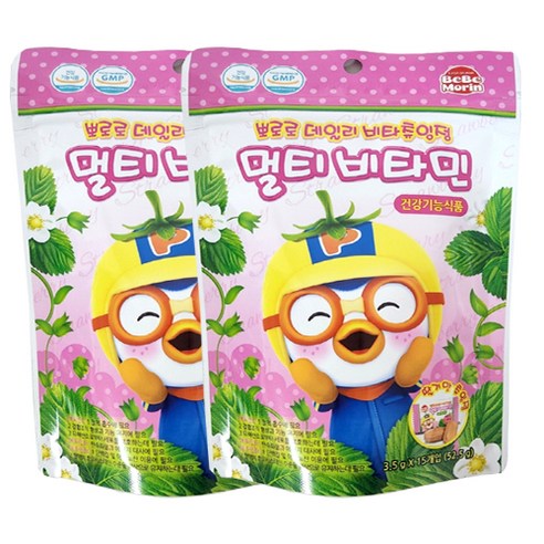 뽀로로 데일리 비타츄잉정 멀티비타민 딸기맛