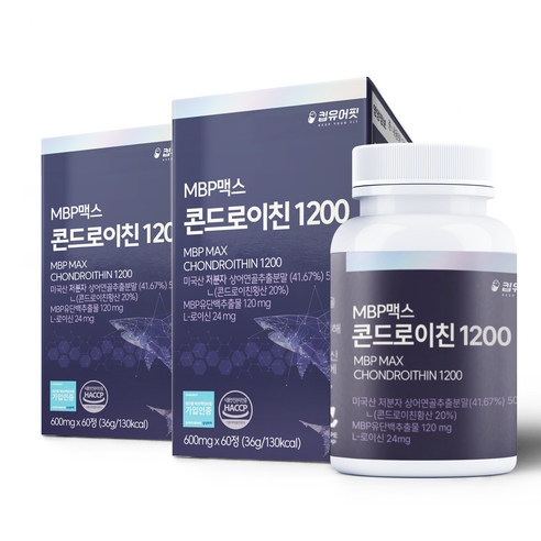 킵유어핏 미국산 저분자 상어연골 콘드로이친 1200 MBP 식약처 HACCP 인증, 60정, 2개