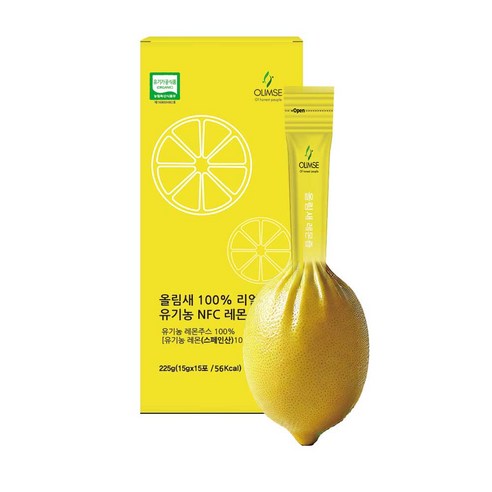 올림새 100% 리얼 유기농 NFC레몬즙 225g