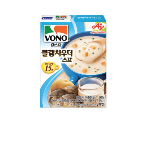 보노스프 클램차우더 스프 3p, 63g, 6개