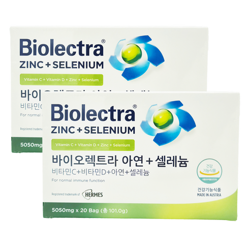 바이오렉트라 헤어메스 아연 셀레늄 5050mg 임산부 패밀리 수유부 어린이 성인 20포x2개