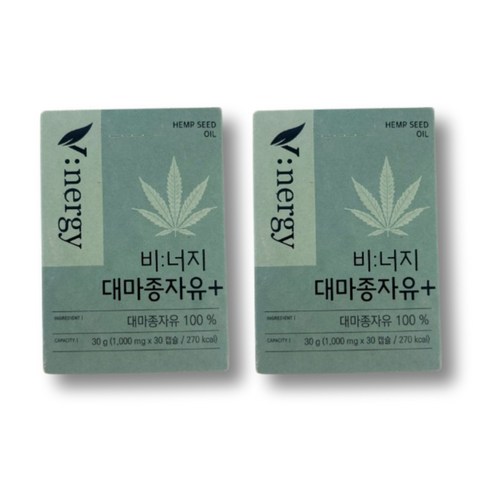 휴럼 비너지 대마종자유 플러스 1000mg x 30캡슐, 30정, 2개