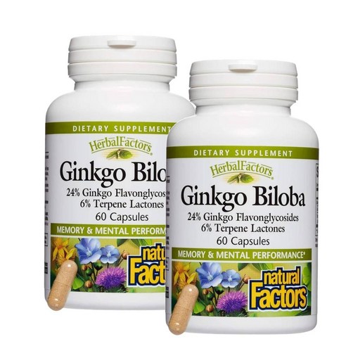 내추럴팩터스 징코빌로바 서포트 메모리 캡슐 Natural Factors Ginkgo Biloba