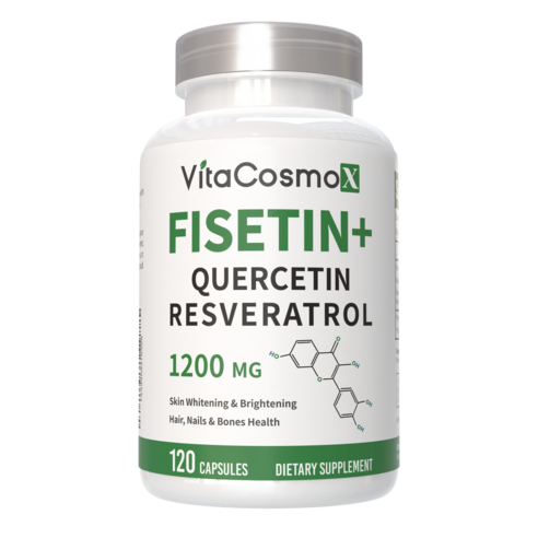 비타코스모 VitaCosmoX 고함량 피세틴 레스베라트롤 퀘르세틴 1200mg 야채캡슐