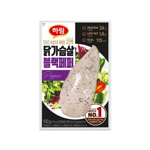 하림 닭가슴살블랙페퍼 100g, 8개, 100g