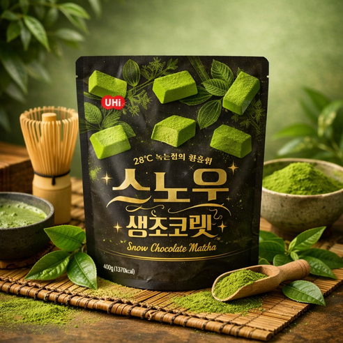 스노우 생초콜릿 말차맛, 3개, 400g