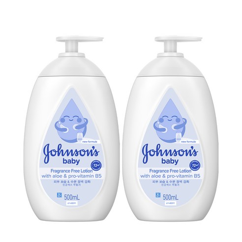 존슨즈베이비 화이트 베이비 로션, 500ml, 2개
