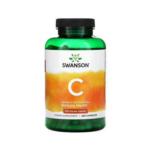스완슨 비타민 C 로즈힙 함유 500 mg, 250 캡슐