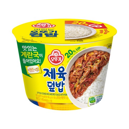 즉석밥덮밥햇반/D190_오뚜기 컵밥 제육덮밥 315g/사무실,회사,탕비실,모임,캠핑,학원,교회,야유회, 315g