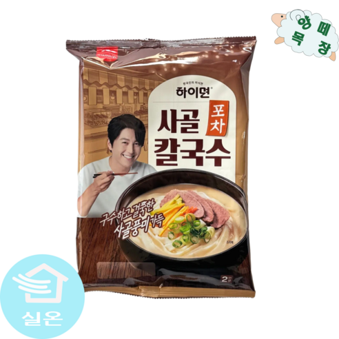 에스피씨삼립 하이면 사골 포차칼국수 366g, 3개, 366g