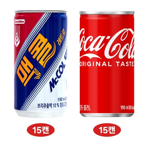 탄산음료캔 세트 코카콜라 맥콜
