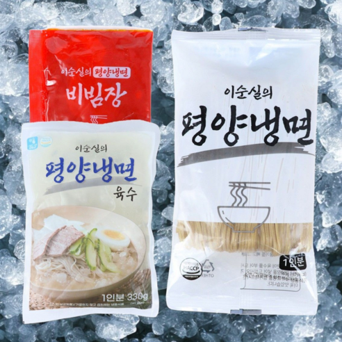[홈쇼핑방송]이순실의 평양냉면 메밀면(20봉)+냉면육수(10봉)+비빔장(10봉) 20인분(40팩)