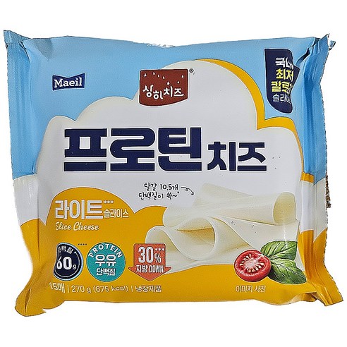 매일 프로틴 치즈 라이트 슬라이스, 270g, 6개