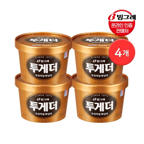 빙그레 투게더 4개 아이스크림, 900ml, 4개