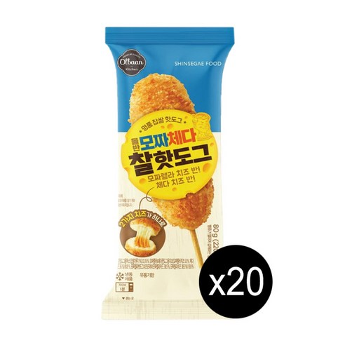[신세계TV쇼핑]신세계푸드 올반 모짜체다 찰핫도그 80g