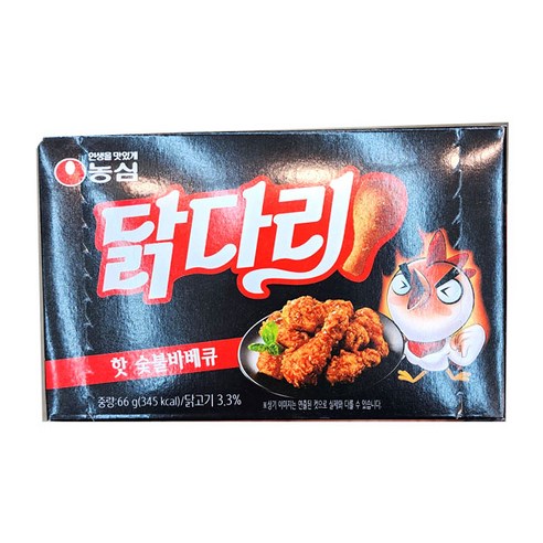 농심 닭다리 핫숯불바베큐 66g