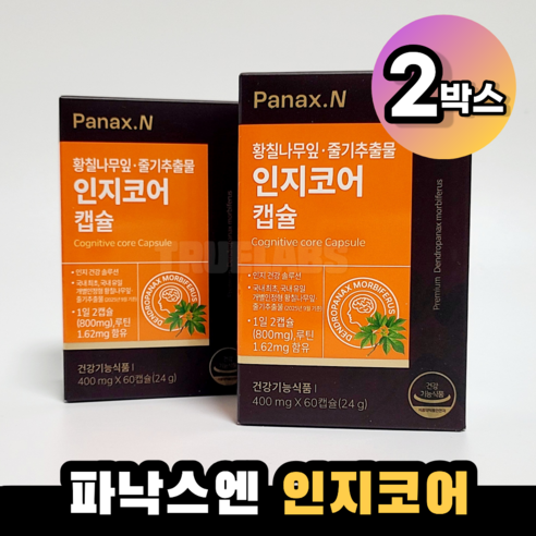 파낙스엔 인지코어 캡슐 2박스 황칠나무잎 줄기추출물