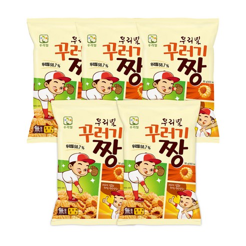 우리밀 꾸러기짱 스낵 과자 90g 5봉, 90g, 5개
