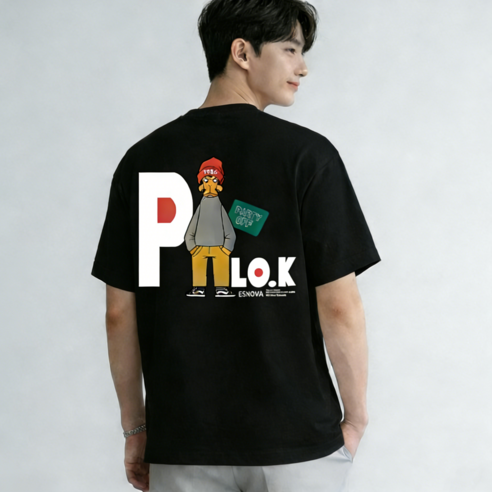 230g 헤비웨이트 여름 남녀공용 오버핏 프린팅 반팔티 스트릿 감성 인스타룩 티셔츠