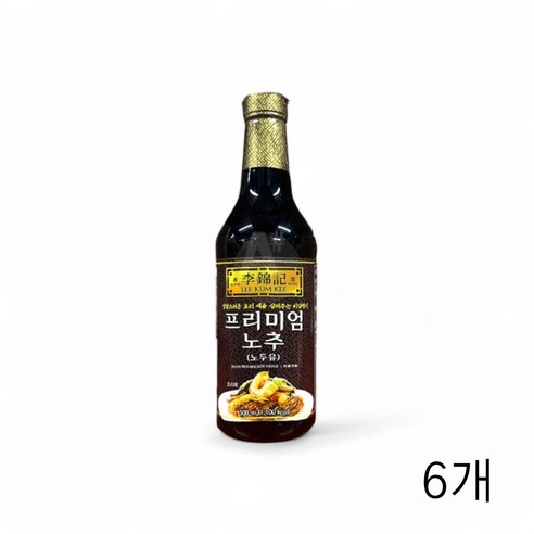 WL 이금기 프리미엄 노추 노두유 500ml X 6개 노추간장 중화간장 간장소스 홍콩 맛간장 reo+72102Xp, 6개, 500ml