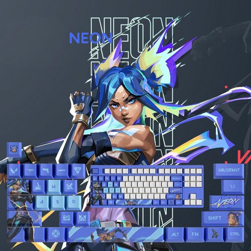 SimHm 발로란트 키캡 스킬 세트 기계식 키보드 PBT 포인트 커스텀게이밍 굿즈 valorant keycaps Esc