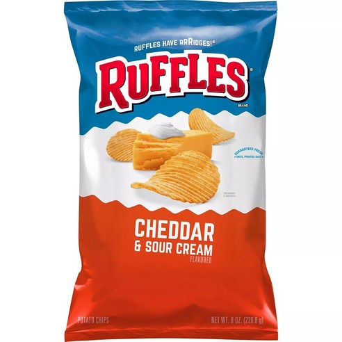 러플스 체다 & 사워크림 포테이토 칩  Ruffles Cheddar And Sour Cream Chips