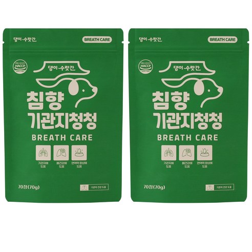 댕이수랏간 강아지 기관지영양제 침향 기관지청청, 70정, 호흡기/기관지, 2개