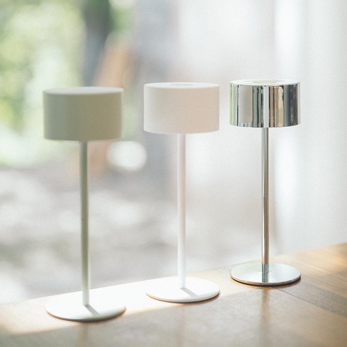 CODE9 무선 LED 미니 스탠드형 침실 모노 무드등, 실린더+화이트