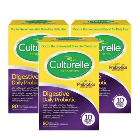 Culturelle 컬처렐 유산균 성인용 80정 배지캡슐 Digestive Health Probiotic