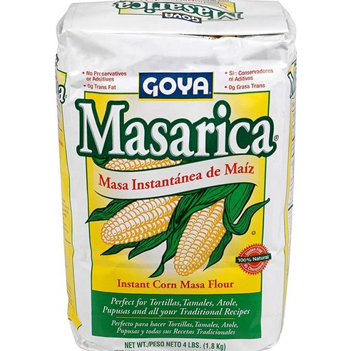 Goya Foods Masarica 인스턴트 콘 마사 가루, 1.8kg(4파운드)131257, 1.8kg, 1개