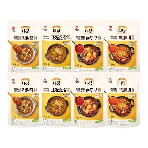 다담 찌개양념 (강된장+고깃집된장+순두부+부대찌개) 130g x2, 130g, 2개