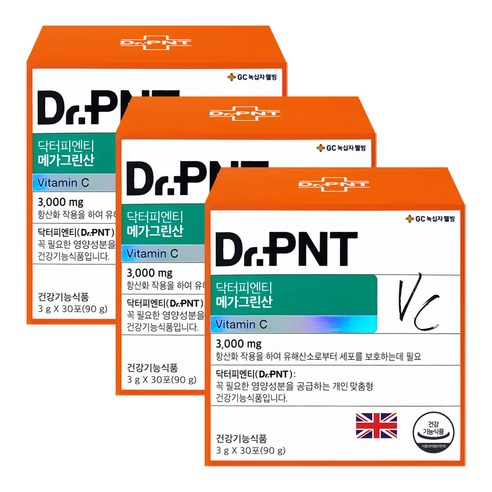 닥터피엔티 메가그린산 고용량 비타민C 3000mg X 30포 3개입