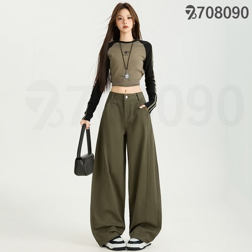 708090 봄 가을 여성 빈티지 루즈핏 데님 청바지