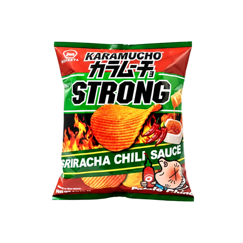 코이케야 카라무쵸 스트롱 스리라차 칠리소스 감자칩 일본 매운맛 과자, 54g, 1개