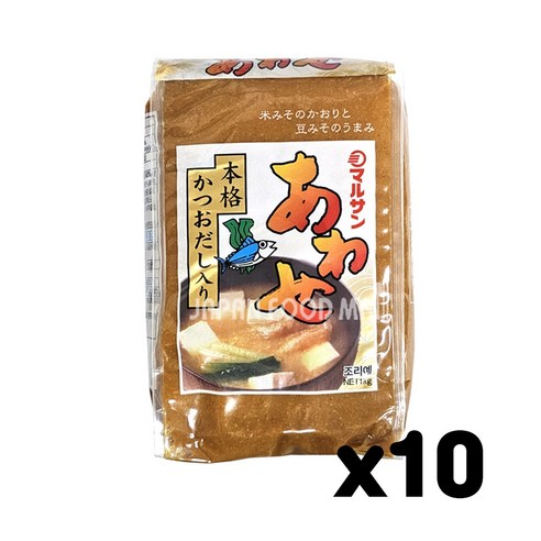 마루산 아와세 봉지된장, 1kg, 10개