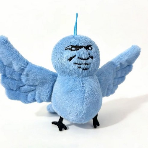 귀엽고 괴상한 이모티콘 인형, 추상적인 플러시 장난감, 파란색, 1개, 18cm