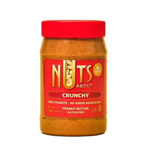 땅콩100 넛츠어바웃 무첨가 땅콩버터 크런치 500g 무가당 무염