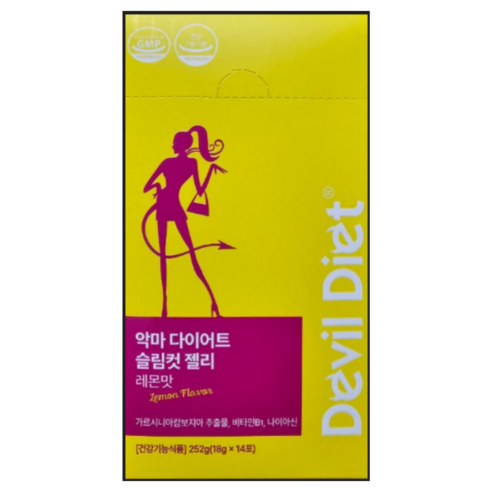 악마다이어트 슬림컷 젤리 레몬맛 14p, 252g, 3개