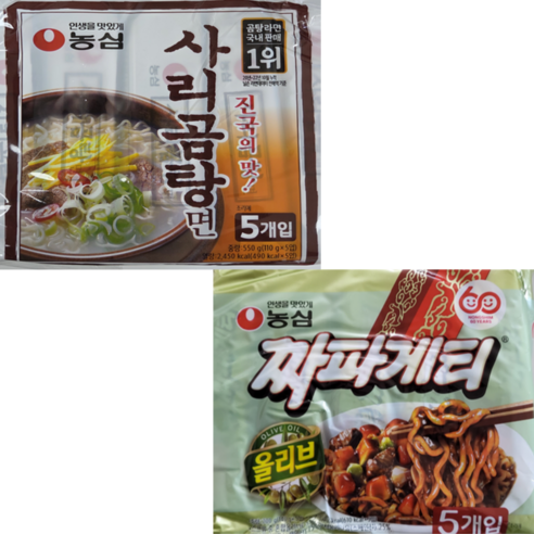 농심 사리곰탕면 10개 + 농심 짜파게티 10개, 30개
