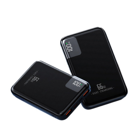 미니멀 프리미엄 보조 배터리 30000mAh 66W 초고속 충전 파스텔 톤, 미드나잇 블랙 Black, HT-K196