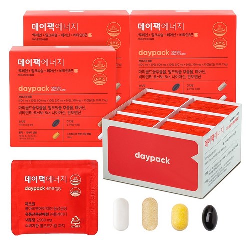 데이팩 에너지 밀크씨슬+비타민B+루테인+테아닌, 3개, 30회분