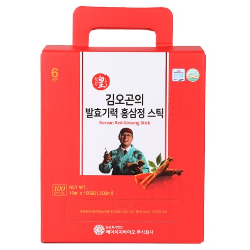 김오곤의 발효기력 홍삼정 스틱 15ml 100개, 100개, 15ml