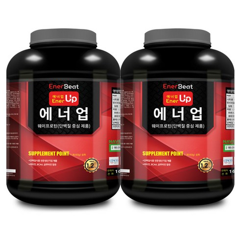 웨이테크 에너업 웨이프로틴 단백질 보충제, 2개, 1.2kg