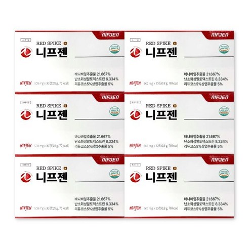 니프젠 스파이크 프리미엄 600mg X 30정 6박스 30000mg 534821