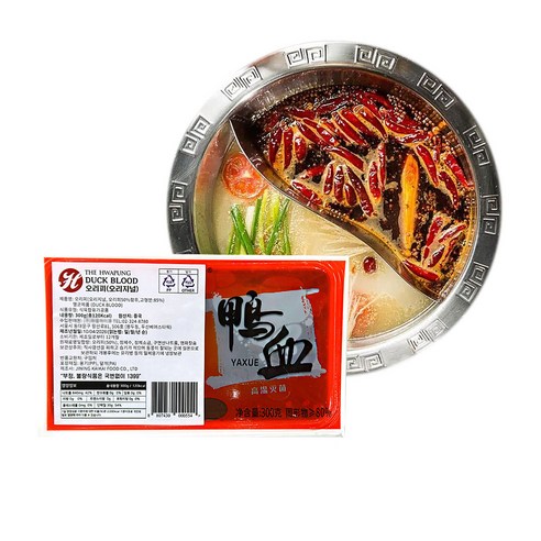 (배터짐)THE HWAPUNG 실온 살균 오리선지 야쉐 오리피 마라탕 훠궈