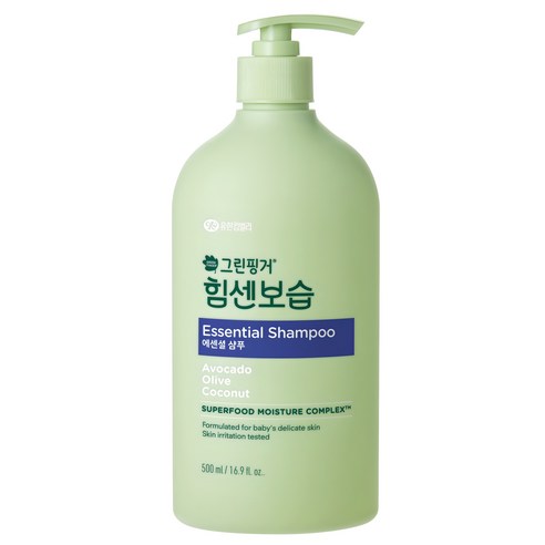 그린핑거 힘센보습 에센셜 샴푸, 500ml, 1개