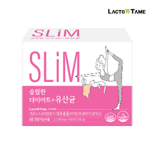 락토테미 슬림한 다이어트 유산균 3중 건강기능식품 60포