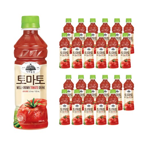 가야농장 자연은 토마토, 340ml, 24개