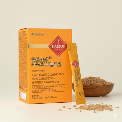 골드 카무트 효소 식약청인증 HACCP 곡물 효소분말 100% 정품, 6개, 30회분
